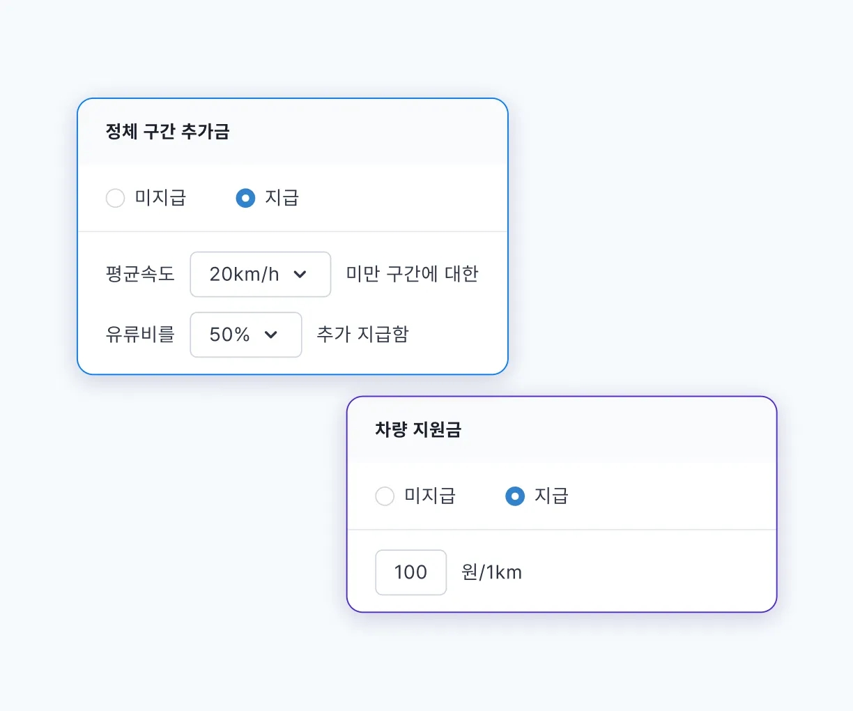 정체구간 추가 지급